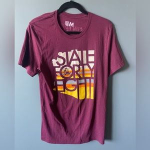 State Forty Eight T Shirt Maroon Arizona State University Sun Devils Medium